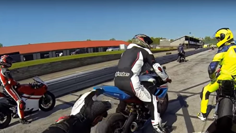 Motorcycles on track